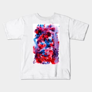 dark pink and blue watercolour swirl Kids T-Shirt